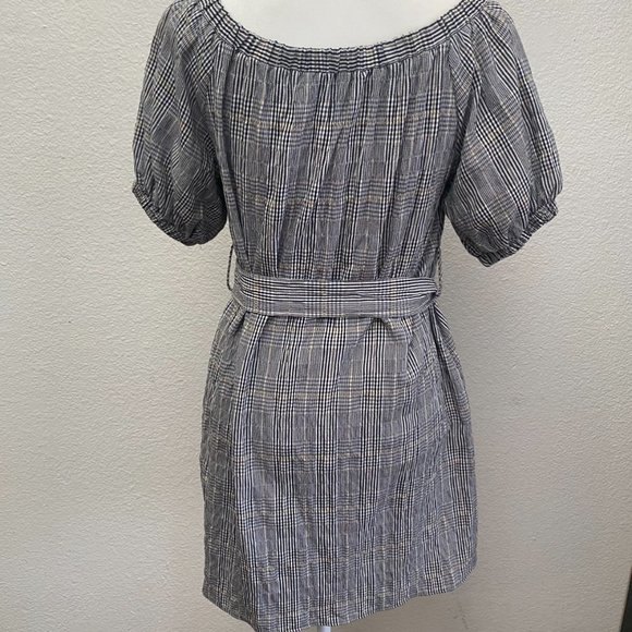 Zara Black and White Plaid Mini Dress - Picture 2 of 5